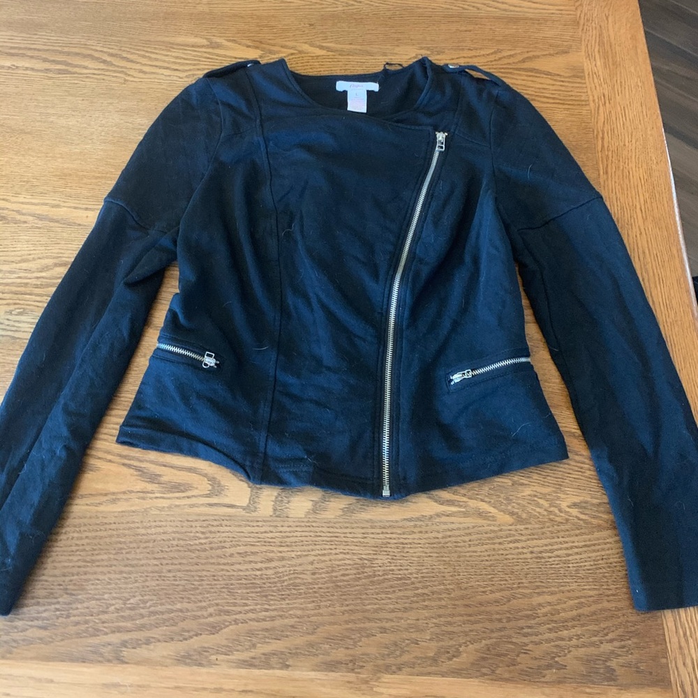 Candies asymmetrical zip jacket